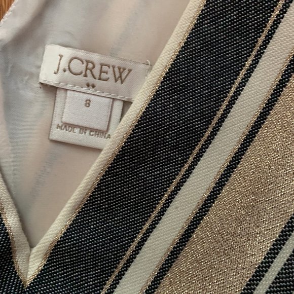 J. Crew Factory Striped Mini Dress - Black and Cream - Picture 4 of 4